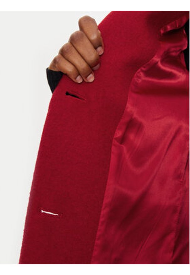 United Colors of Benetton - United Colors Of Benetton Płaszcz wełniany 2U62DN062 Czerwony Regular Fit. Kolor: czerwony. Materiał: syntetyk