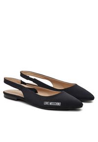 Love Moschino - LOVE MOSCHINO Baleriny JA11021G1MIM0000 Czarny. Kolor: czarny. Materiał: materiał #7