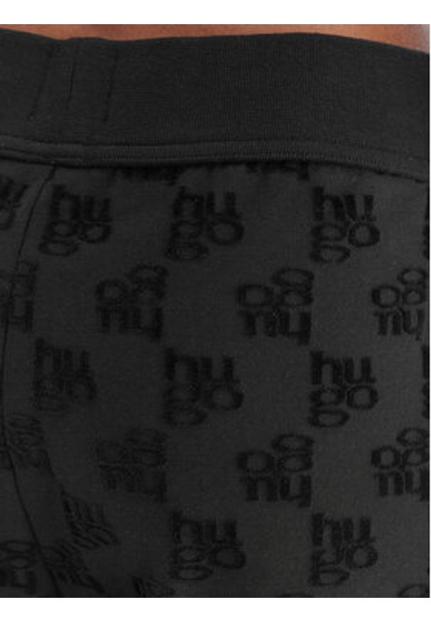 Hugo - HUGO Spodnie dresowe Monogram 50556809 Czarny Regular Fit. Kolor: czarny. Materiał: bawełna
