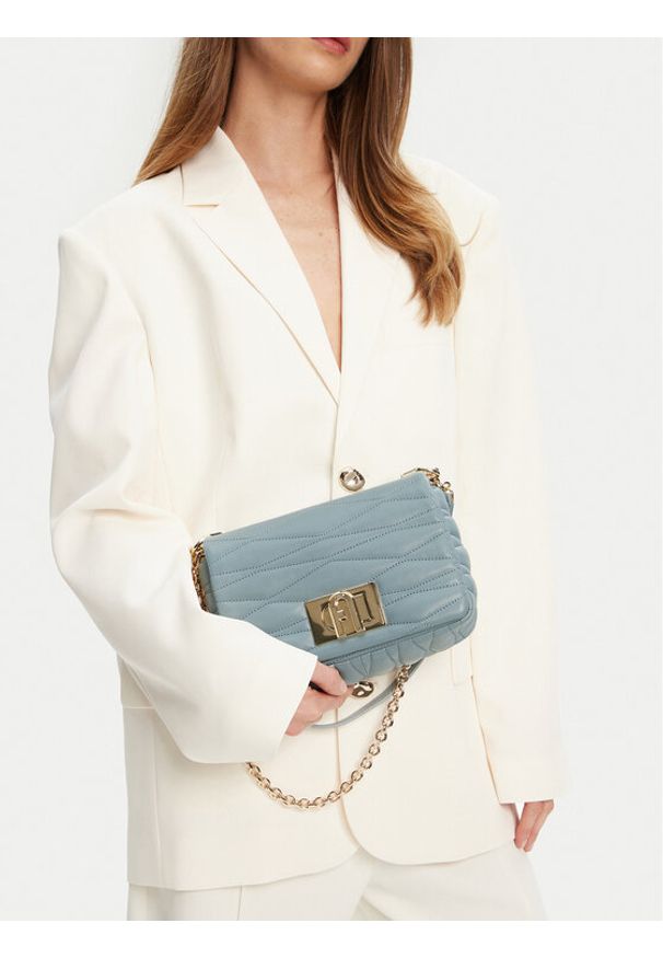 Furla Torebka WB01671 BX3221 CN 3963S Błękitny. Kolor: niebieski. Materiał: skórzane