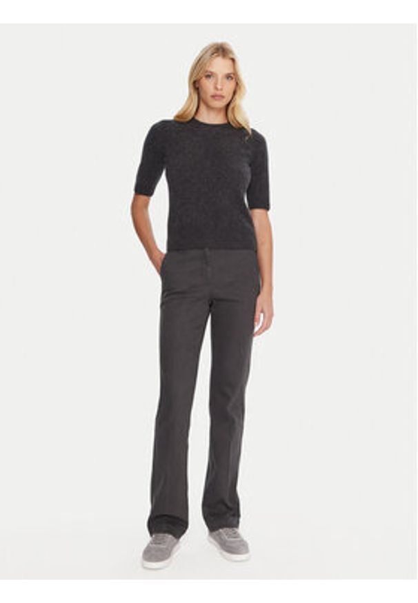 Marella Chinosy Rovo 2523136055 Szary Slim Fit. Kolor: szary. Materiał: bawełna