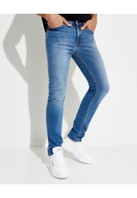 Versace Jeans Couture - VERSACE JEANS COUTURE - Niebieskie jeansy z logo. Kolor: niebieski #1