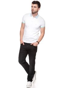 Wrangler - WRANGLER POLO CONTRAST POLO WHITE W7B59K412. Typ kołnierza: polo