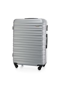 Wittchen - Duża walizka z ABS-u z żebrowaniem szara. Kolor: szary. Materiał: guma #3