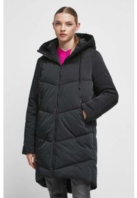 medicine - Medicine płaszcz damski kolor czarny zimowy. Kolor: czarny. Sezon: zima #1