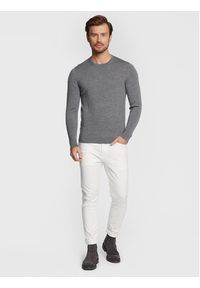 Calvin Klein Sweter Superior K10K109474 Szary Regular Fit. Kolor: szary. Materiał: wełna