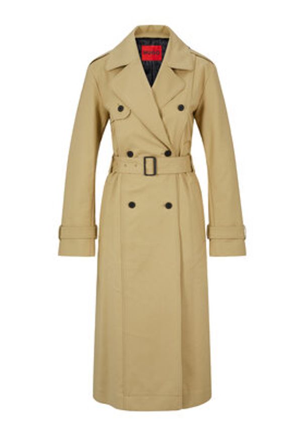 Hugo Trencz Mesendi-2 50484472 Beżowy Regular Fit. Kolor: beżowy. Materiał: bawełna