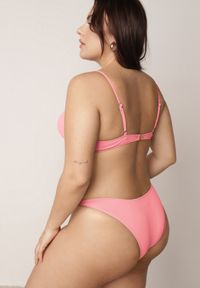 Born2be - Beżowe Bikini z Marszczonym Biustonoszem i Figami Kąpielowymi z Cyrkoniami Kaliasa. Kolekcja: plus size. Kolor: beżowy. Długość: długie. Wzór: aplikacja #2