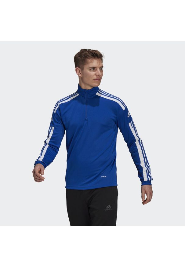 Adidas - Bluza piłkarska męska adidas Squadra 21 Training Top. Kolor: biały, niebieski, wielokolorowy. Materiał: dresówka. Sport: piłka nożna