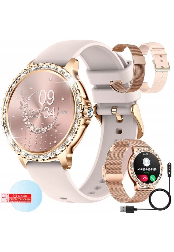 WonderWatch - SMARTWATCH ZEGAREK DAMSKI ROZMOWY POWIADOMIENIA ZDROWIE SPORT PULS. Rodzaj zegarka: smartwatch. Styl: sportowy