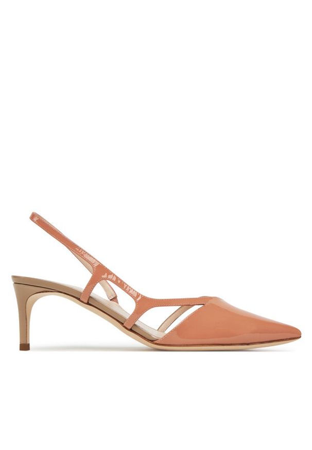 Pollini Sandały PA10105C0MPC160A Beżowy. Kolor: beżowy. Materiał: skóra