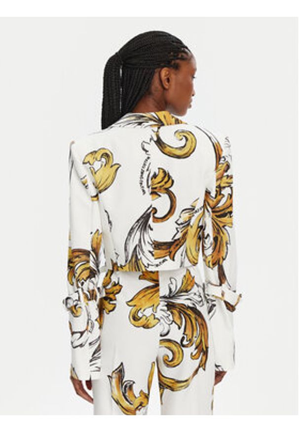 Versace Jeans Couture Marynarka 78HAQ704 Biały Slim Fit. Kolor: biały. Materiał: syntetyk