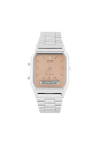 Casio Zegarek Vintage AQ-230A-4AMQYES Srebrny. Kolor: srebrny. Styl: vintage #7