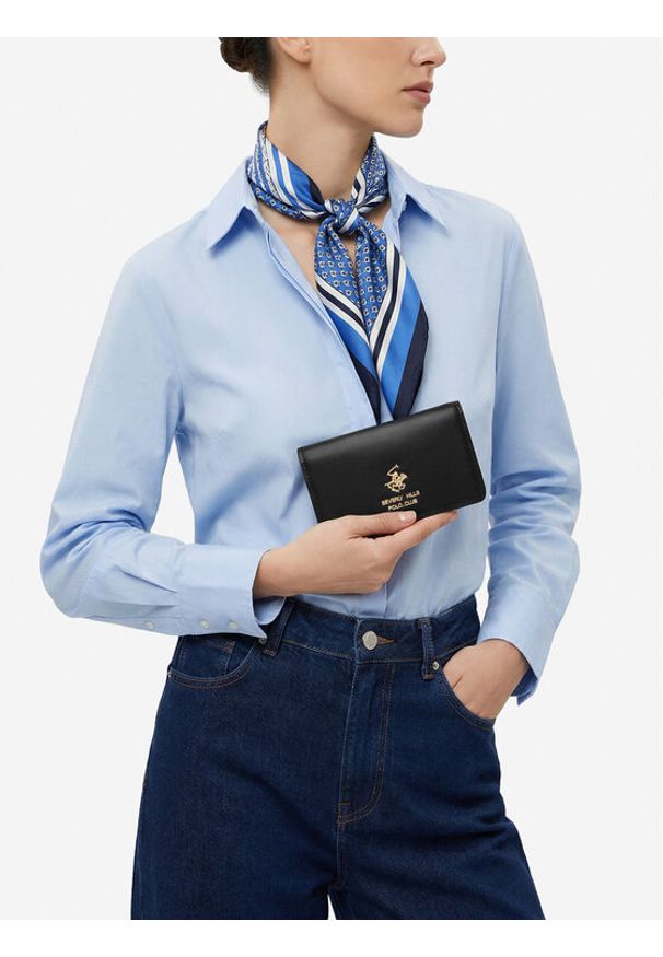 Beverly Hills Polo Club Portfel CWBEO-BHPC-W1-006-SS26 Czarny. Kolor: czarny. Materiał: skóra