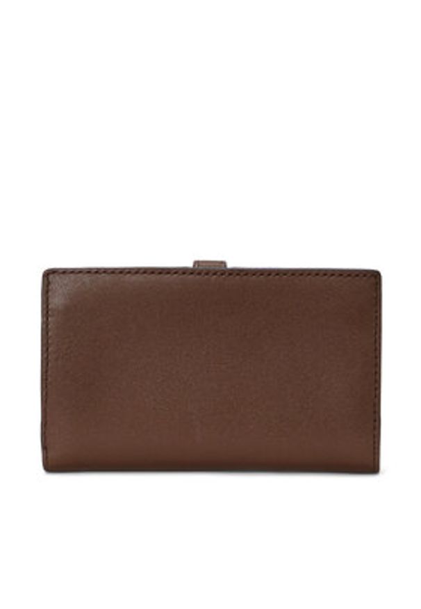 Lauren Ralph Lauren - LAUREN RALPH LAUREN Duży Portfel Damski 432915358006 Brązowy. Kolor: brązowy. Materiał: skóra