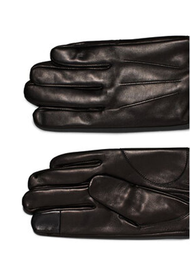 Calvin Klein Rękawiczki Męskie K50K512384 Czarny. Kolor: czarny. Materiał: skóra