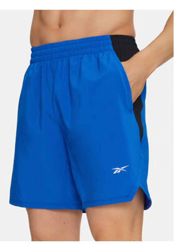 Reebok Szorty sportowe 112634 Niebieski Regular Fit. Kolor: niebieski. Materiał: syntetyk