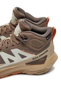 salomon - Salomon Trekkingi Elixir Activ Mid Gore-Tex L47457200 Beżowy. Kolor: beżowy. Materiał: materiał #2