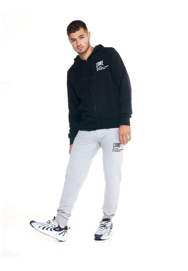 LEONE 1947 APPAREL - Męskie spodnie dresowe Leone Active. Kolor: szary. Materiał: dresówka. Sport: fitness