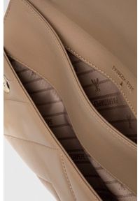 Patrizia Pepe kopertówka skórzana kolor brązowy. Kolor: brązowy. Materiał: skórzane. Rodzaj torebki: na ramię #3