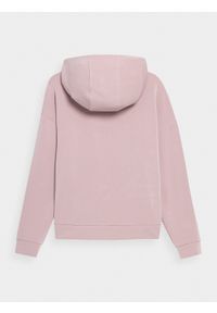 4f - Bluza do jogi z dodatkiem modalu damska. Kolor: różowy. Materiał: dresówka, dzianina, materiał, skóra. Wzór: gładki. Sport: joga i pilates #2