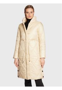 Liu Jo Płaszcz zimowy WF2171 T9442 Écru Regular Fit. Materiał: syntetyk. Sezon: zima