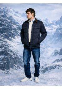 Big-Star - Jeansy męskie proste granatowe Colt 506. Okazja: na co dzień. Stan: podwyższony. Kolor: niebieski. Styl: casual, klasyczny #6