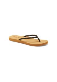Roxy - Klapki plażowe dla Kobiety COSTAS. Okazja: na plażę. Kolor: czarny. Materiał: syntetyk. Wzór: napisy, kwiaty. Styl: sportowy