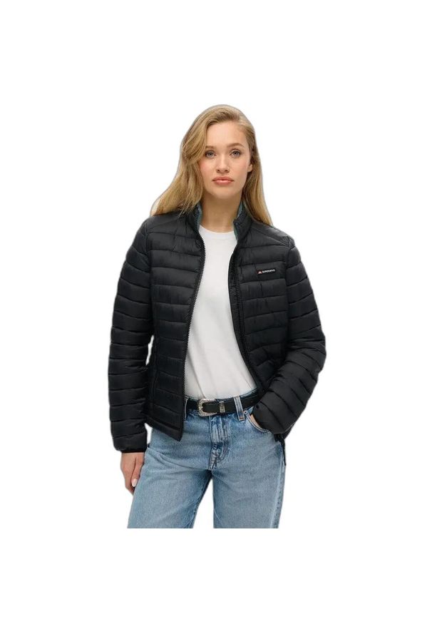 Damska kurtka puchowa Superdry Fuji Lite Padded. Kolor: czarny. Materiał: puch. Długość rękawa: długi rękaw