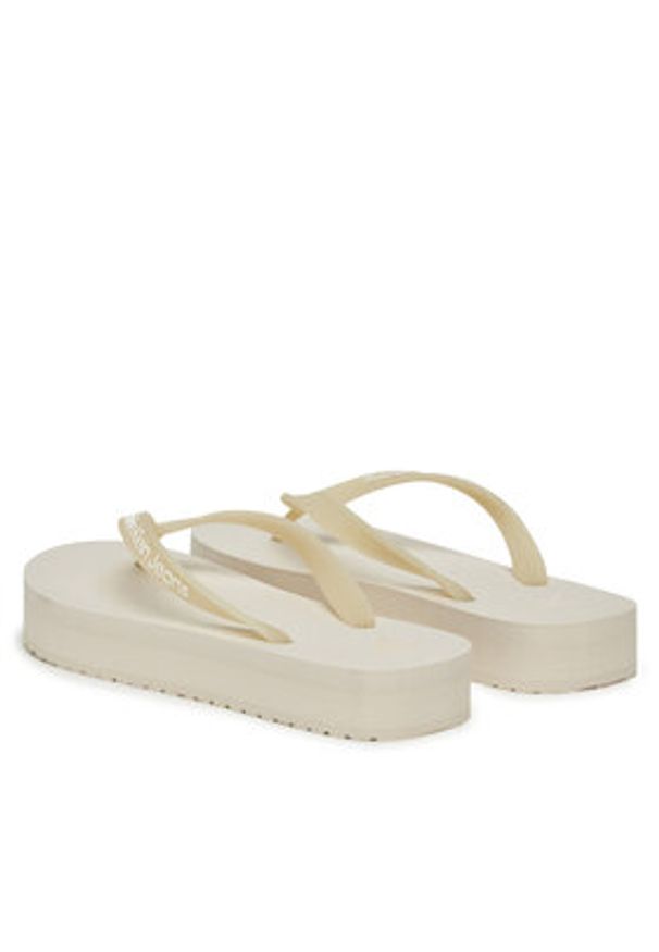 Calvin Klein Jeans Japonki Beach Sandal Flatform Tpu YW0YW01830 Écru. Materiał: syntetyk