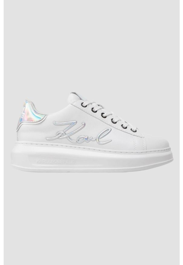 Karl Lagerfeld - KARL LAGERFELD Białe sneakersy damskie KAPRI Signia Lace Lthr, Rozmiar 41. Kolor: biały
