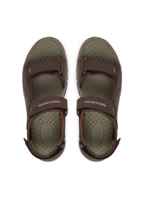 skechers - Skechers Sandały Tresmen - Garo 204105/CHOC Brązowy. Kolor: brązowy. Materiał: skóra