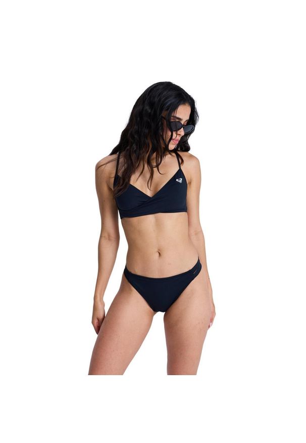 Roxy - Dół bikini dla Kobiety SOLID ESSENTIALS Czarny. Kolor: szary. Materiał: poliester, elastan, tkanina