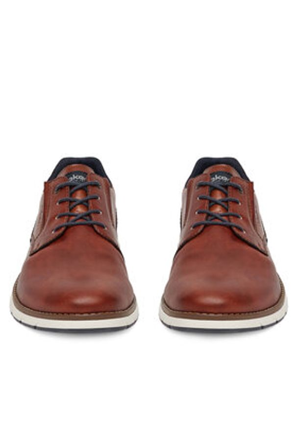 Rieker Półbuty 11303-24 Brązowy. Kolor: brązowy. Materiał: skóra