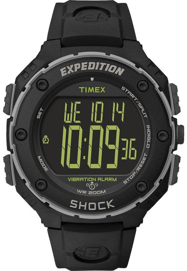 Zegarek Timex T49950 Expedition Shock męski czarny. Kolor: czarny