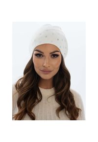 Czapka zimowa Peterson PTN HAT-04 biała. Kolor: biały. Materiał: materiał. Wzór: aplikacja. Sezon: zima