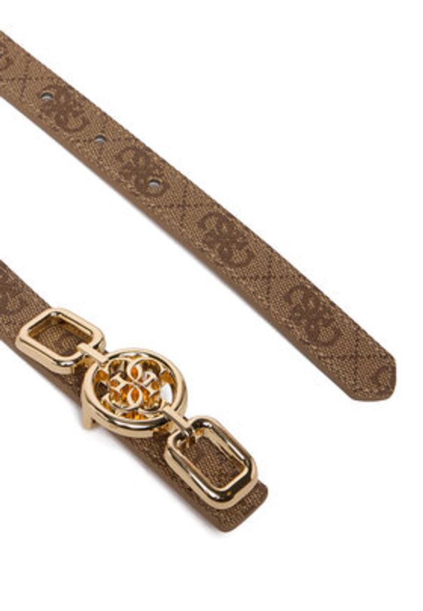 Guess Pasek Damski 180356 Kolorowy. Kolor: beżowy. Materiał: skóra. Wzór: kolorowy