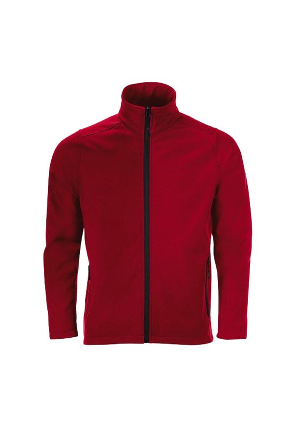 SOL'S - Męska Kurtka Soft Shell Race. Kolor: czerwony. Sport: turystyka piesza