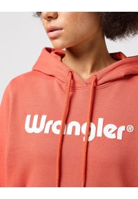 Wrangler - WRANGLER DAMSKA BLUZA Z KAPTUREM WRANGLER REGULAR HOODIE BURNT SIENNA 112350336. Typ kołnierza: kaptur