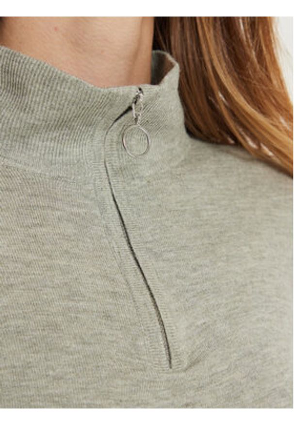 Vero Moda Sweter Happiness 10317993 Szary Slim Fit. Kolor: szary. Materiał: wiskoza