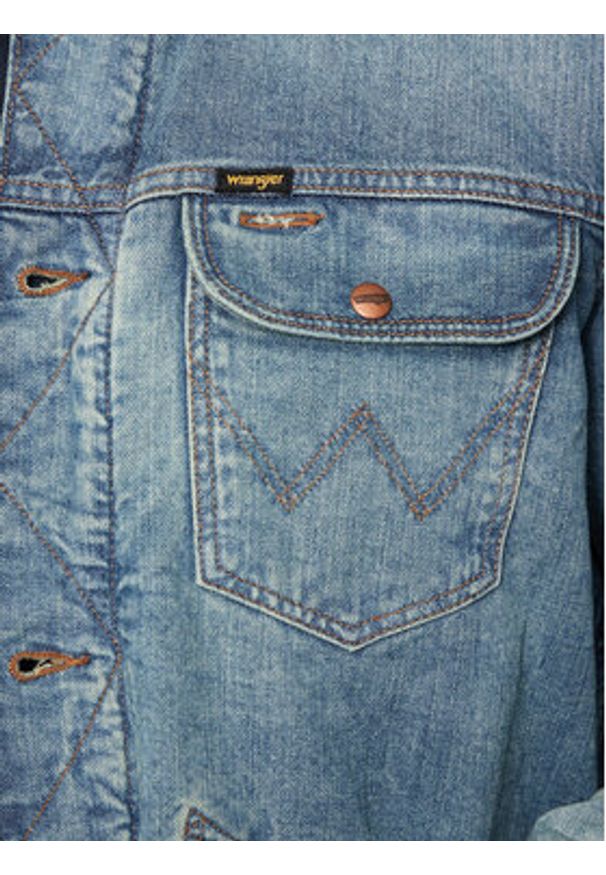 Wrangler Kurtka jeansowa 112357271 Niebieski Regular Fit. Kolor: niebieski. Materiał: bawełna