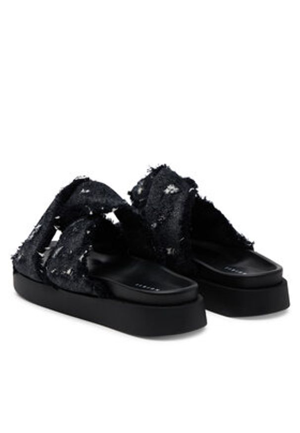 Inuikii Klapki Soft Crossed Jeans 70104-143 Czarny. Kolor: czarny. Materiał: materiał