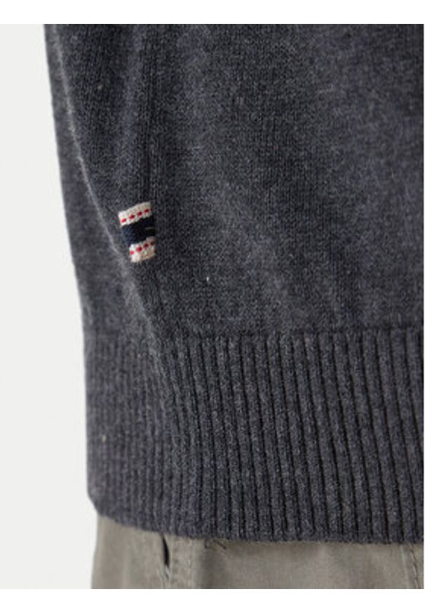 Jack & Jones Golf Basic 12287649 Czarny Regular Fit. Typ kołnierza: golf. Kolor: czarny. Materiał: bawełna
