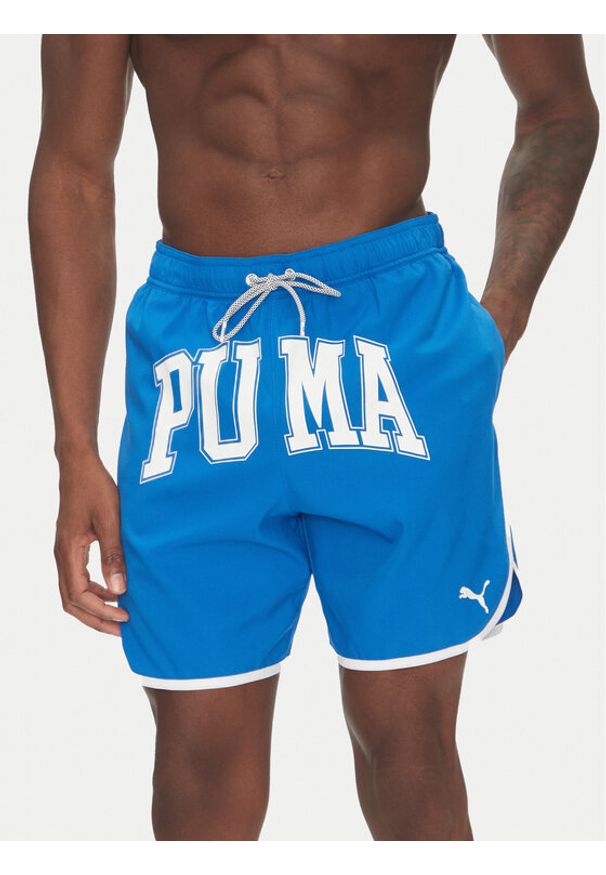 Puma Szorty kąpielowe 938845 Niebieski Regular Fit. Kolor: niebieski. Materiał: syntetyk