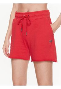 DKNY Sport Szorty sportowe DP2S5012 Czerwony Classic Fit. Kolor: czerwony. Materiał: syntetyk, bawełna