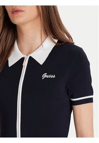 Guess Sukienka dzianinowa V5GK00 Z3D60 Granatowy Regular Fit. Kolor: niebieski. Materiał: wiskoza #4