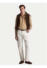 Polo Ralph Lauren Koszula 710654408503 Beżowy ciemny Regular Fit. Typ kołnierza: polo. Kolor: beżowy. Materiał: bawełna #4