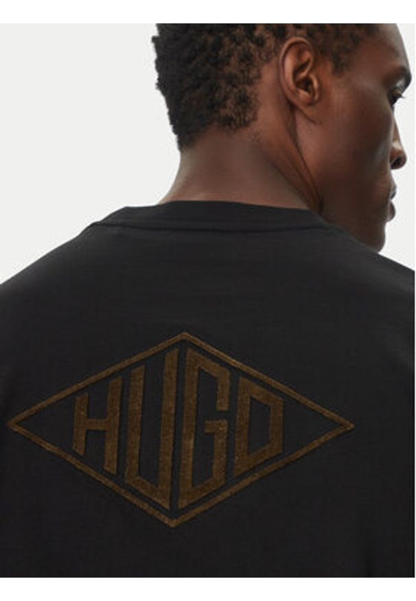 Hugo - HUGO T-Shirt Darunu 50534951 Czarny Relaxed Fit. Kolor: czarny. Materiał: bawełna