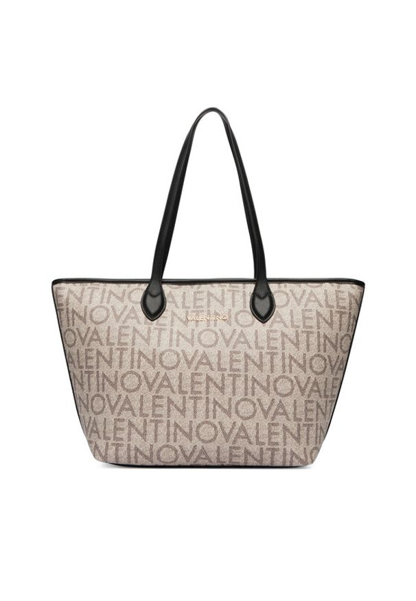 VALENTINO - Valentino Torebka Logo VBSA1F02 Beżowy. Kolor: beżowy. Materiał: skórzane