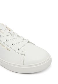 TOMMY HILFIGER - Tommy Hilfiger Sneakersy Casual Cupsole Sneaker FW0FW09020 Biały. Okazja: na co dzień. Kolor: biały. Materiał: skóra #6